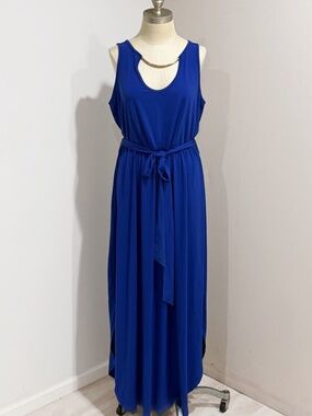 City Chic Women Cobalt Blue Sleeveless Maxi Dress Plus Size 16
